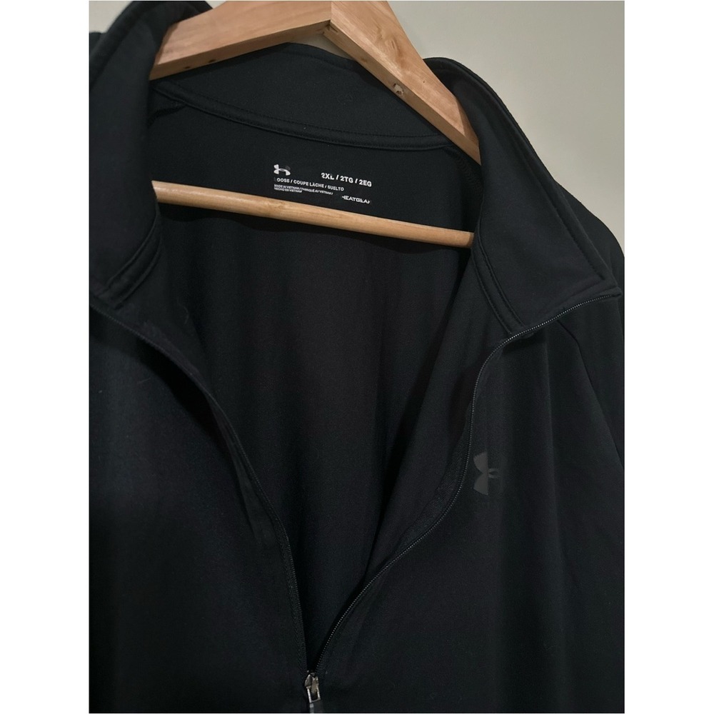 Athleisure Under Armour Pullover 2XL Black Half-Zip Performance HeatGear - Picture 3 of 5